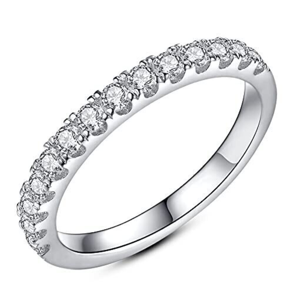 8577 Moissanite Wedding Band Wedding Rings 925 Sterling Silver Rings